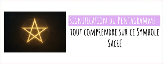 Illustration sacrée du pentagramme doré, symbole de protection et de spiritualité
