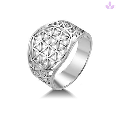 Bague fleur de vie en argent