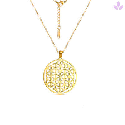 Collier fleur de vie en or jaune