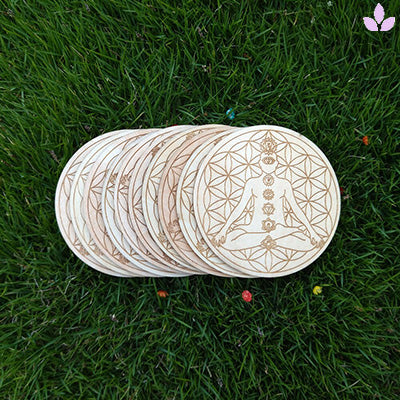 Plateaux Fleur de vie en bois