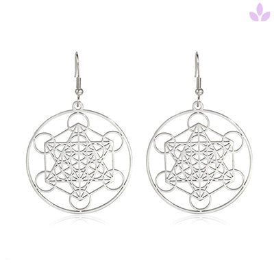 boucles d'oreilles Metatron argent