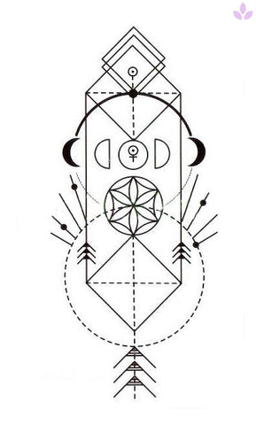 tatouage fleur de vie géométrique