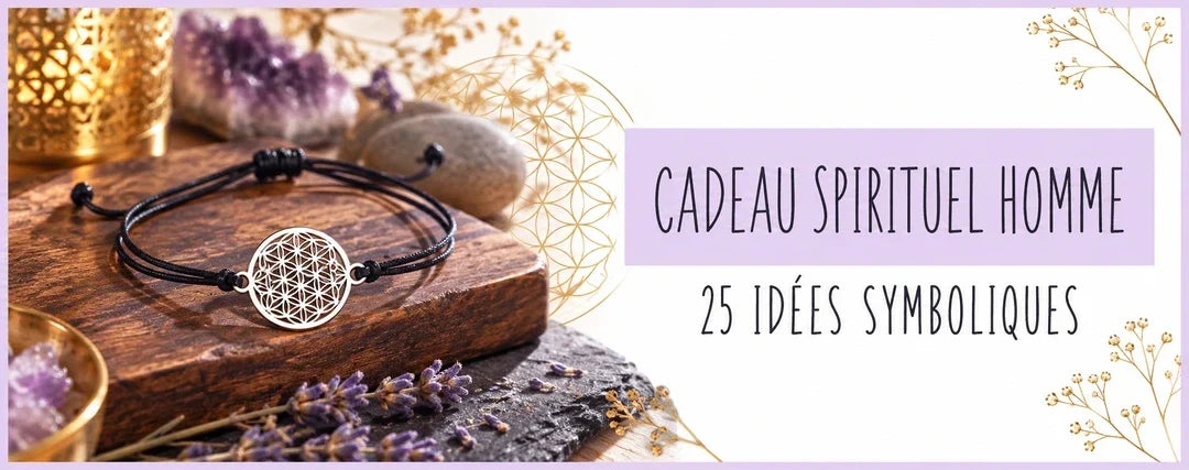 Cadeau spirituel homme : 25 idées symboliques avec bracelet Fleur de vie