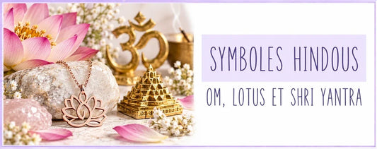 Symboles hindous : Om, Lotus et Shri Yantra