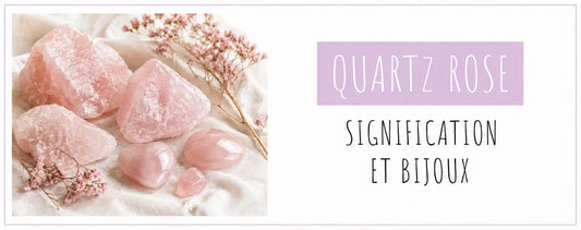 Quartz rose : signification et bijoux, pierres roses sur fond clair