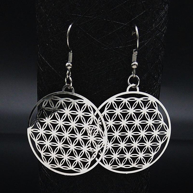Boucle d'oreille Fleur de vie
