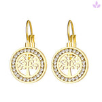 Boucle d'oreille Arbre en Or