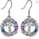 Boucles d'oreilles Argent Arbre de vie