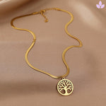 Collier femme Arbre de vie en or