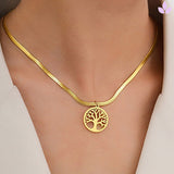 Collier ras de cou Arbre de vie