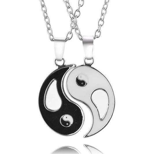 collier d'amitié pour 2 yin yang détachable