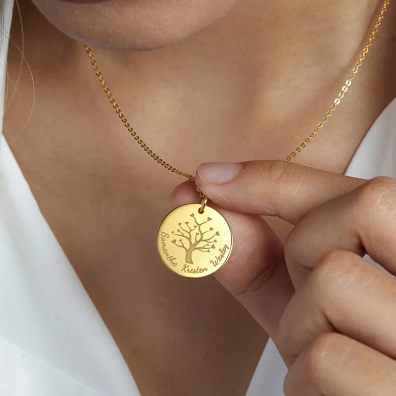 collier arbre de vie personnalisé
