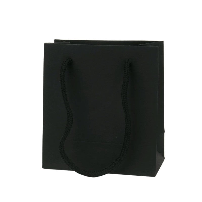Sac cadeau noir minimaliste pour emballage de bijou ou cadeau élégant