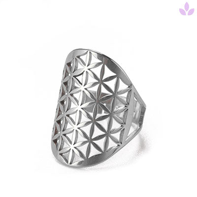 Bague fleur de vie en argent