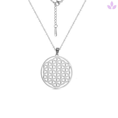 Collier fleur de vie en argent massif