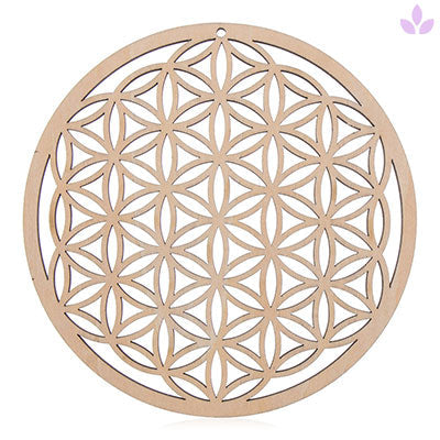 Fleur de vie murale en bois de 15cm