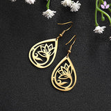 boucle d'oreille arbre de vie lotus