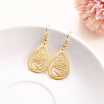 boucle d'oreille lotus arbre de vie en or