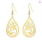 boucle d'oreille lotus arbre de vie