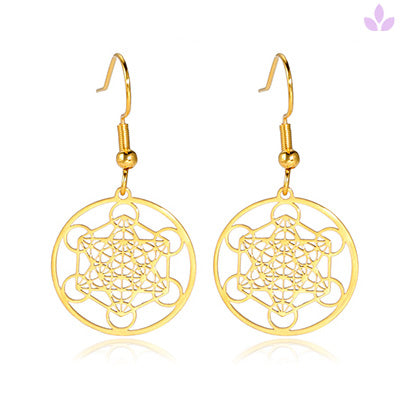 boucle d'oreille Metatron Or