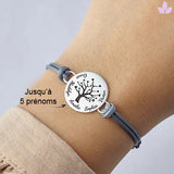 bracelet arbre de vie personnalisé argent