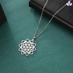 collier mandala argent