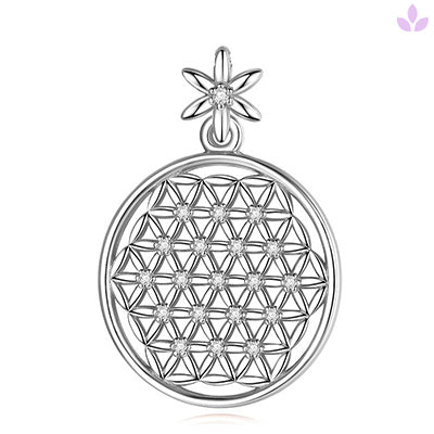 pendentif fleur de vie argent