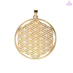 pendentif fleur de vie or jaune