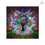 toile arbre de vie multicolore